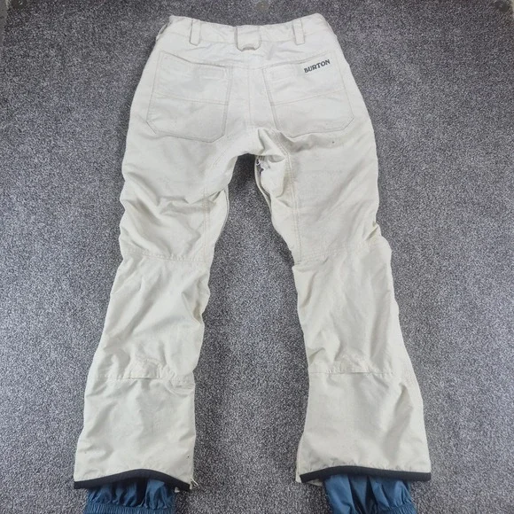 Burton Snowboard Pants Mens Small White Living Lining Reinforced Knees - Picture 2 of 14